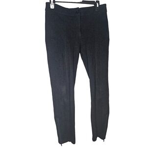 Betabrand Black Straight Leg Dress Pant Yoga Pant Ankle Zip Women S Office wear